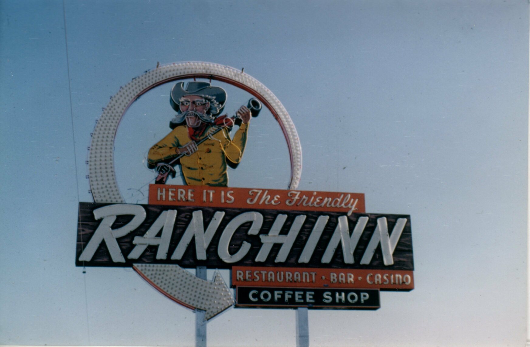 Ranch Inn Motor Lodge sign, Elko, Nevada: photographic print